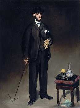 ThéodoreDureet的肖像`Portrait de Théodore Duret (1868) by Édouard Manet